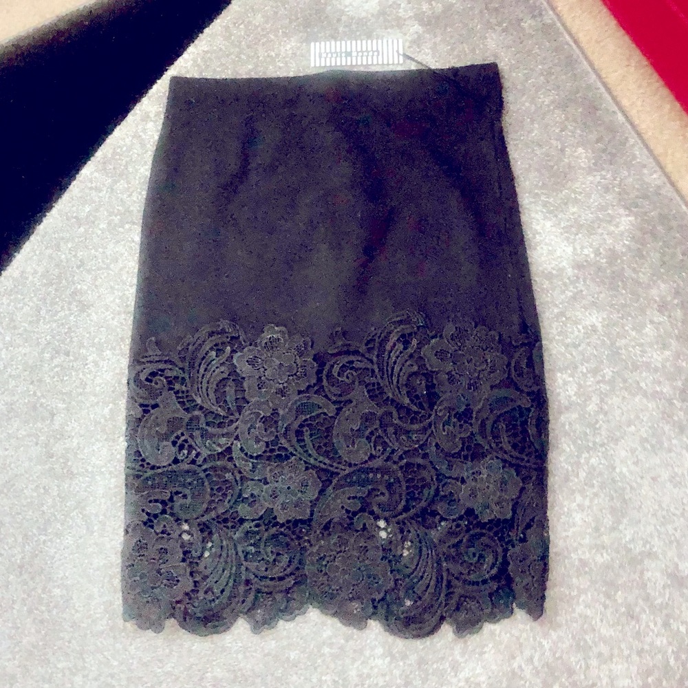 NWT Black Lace Skirt
